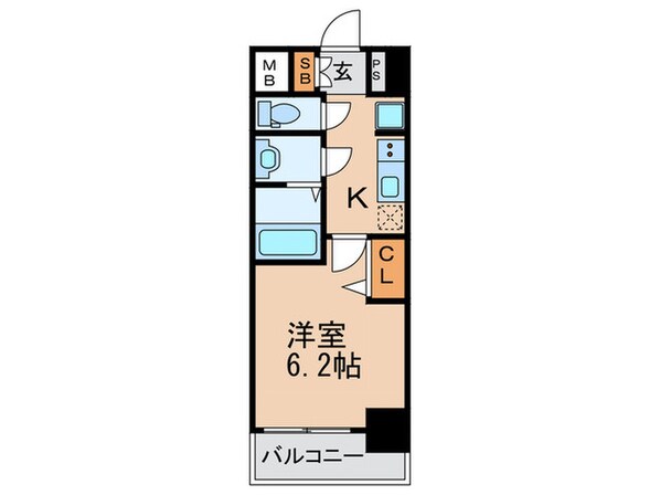 ﾌﾟﾚｻﾝｽ難波ｲﾝﾌｨﾆﾃｨ(312)の物件間取画像